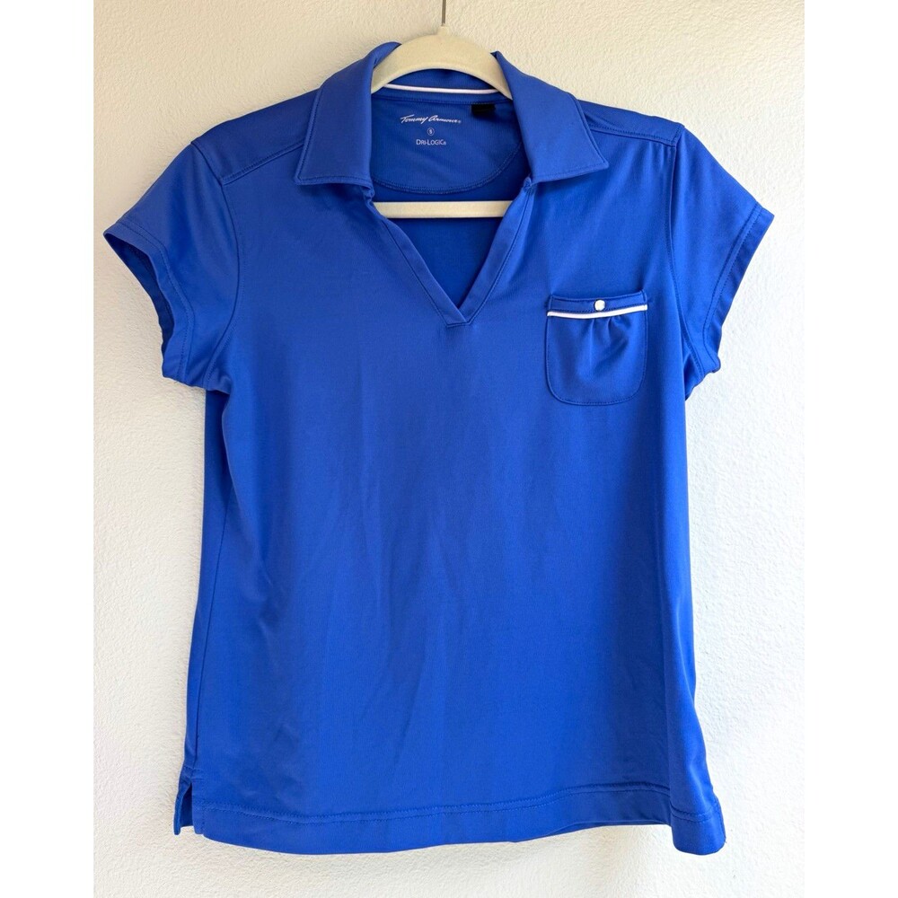 Tommy Armour DRI-LOGIC Women's Golf Polo Blue Stretch Short Sleeve Collared S